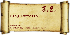 Bley Esztella névjegykártya